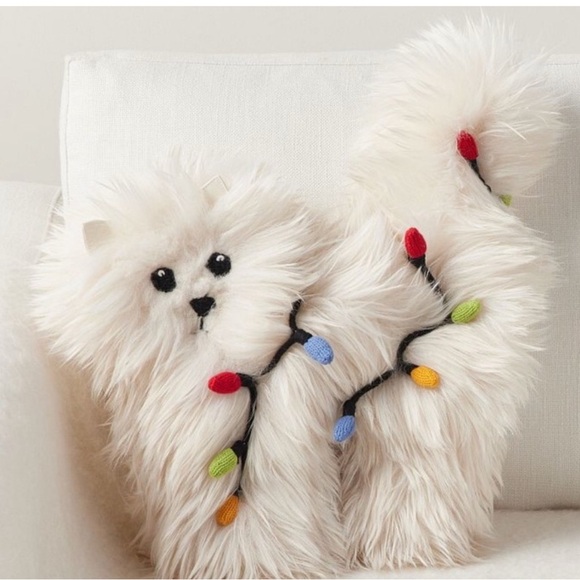 NWT Pottery Barn National Lampoon’s Christmas Vacation Cat Pillow Lights